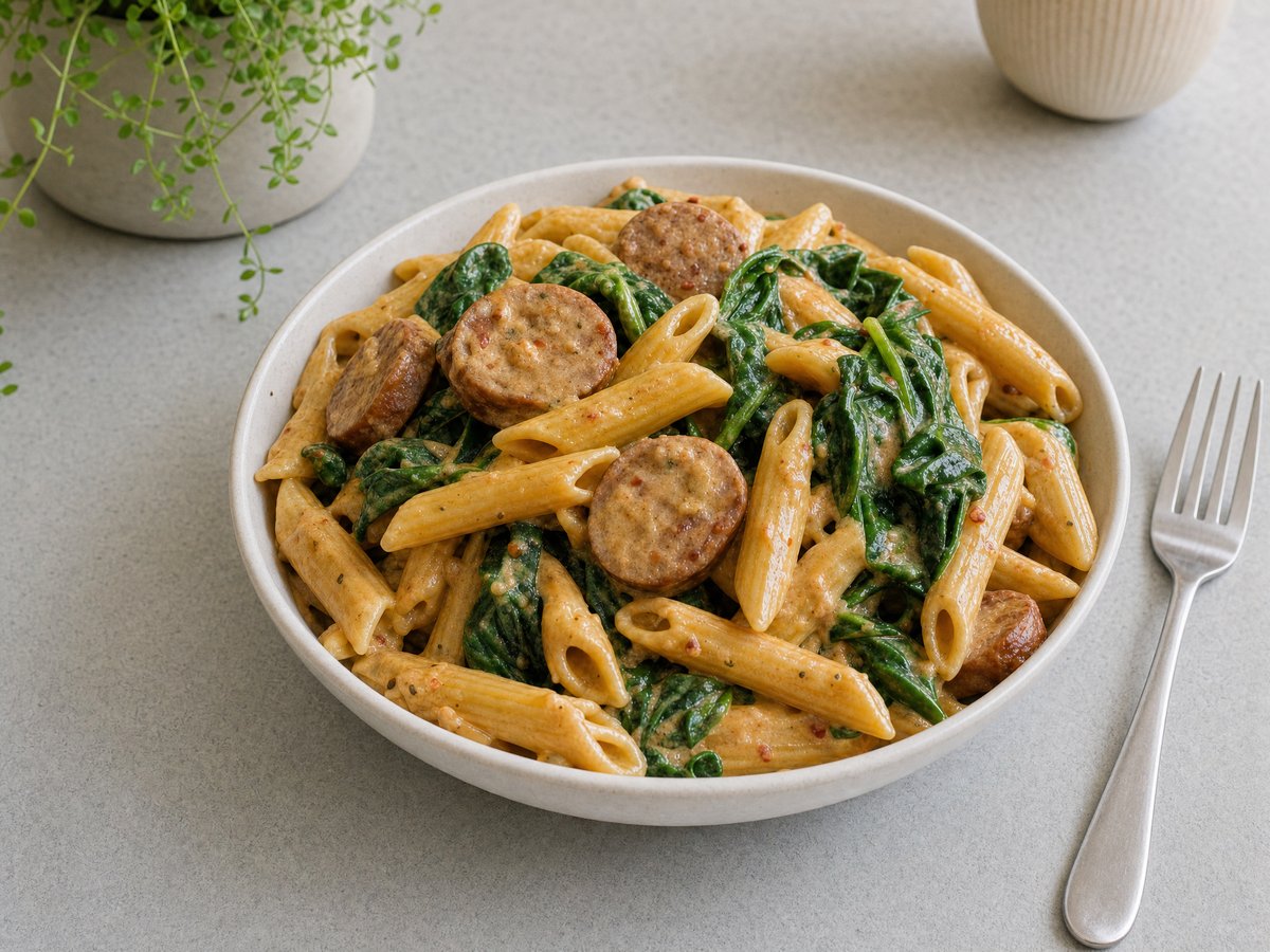 Family meal – creamy sausage pasta