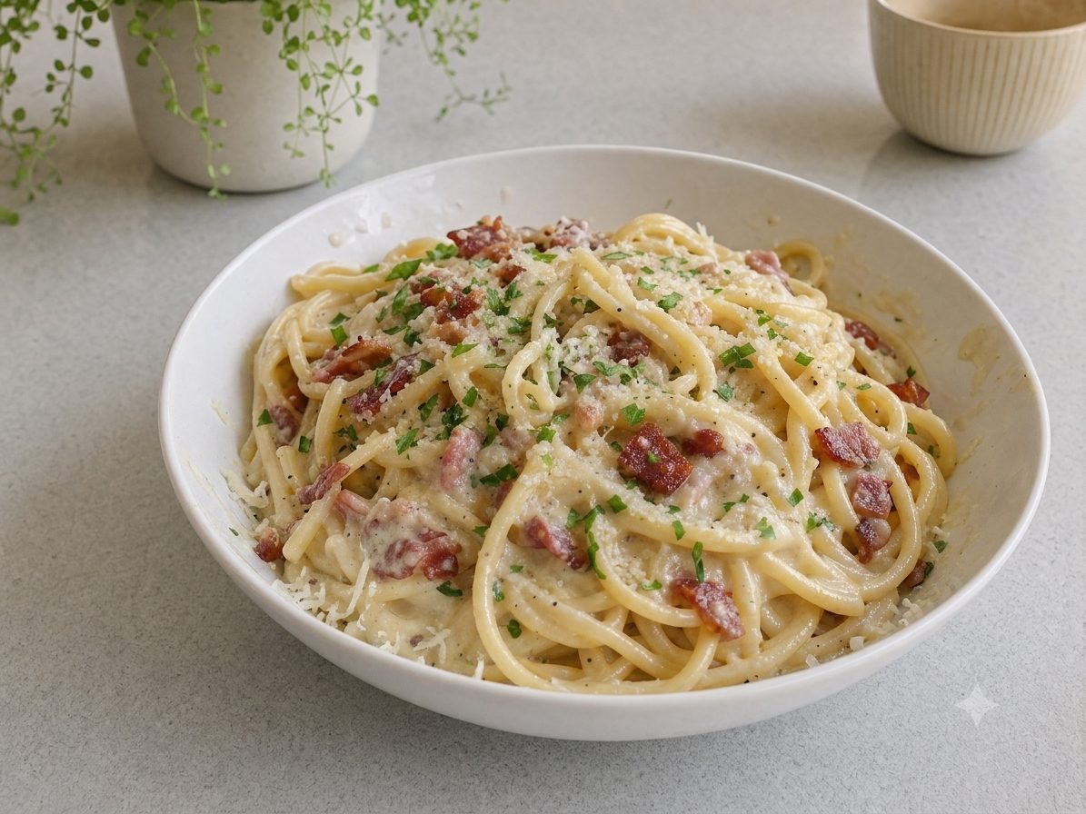 5-Ingredient Creamy Bacon Pasta
