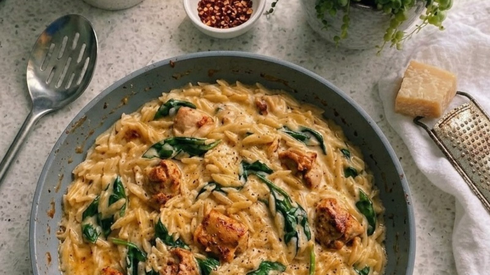 Creamy Chicken Orzo