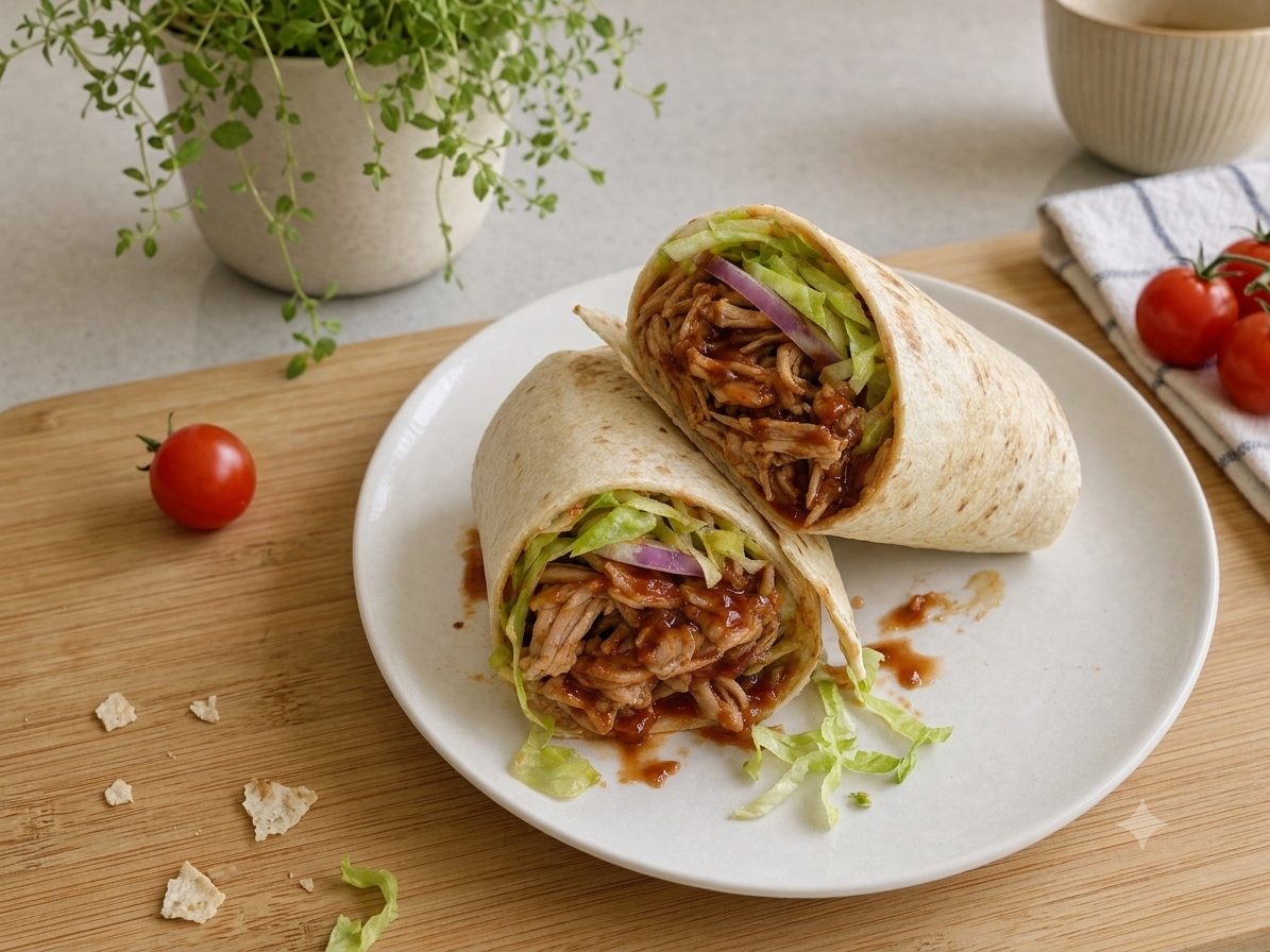 Easy BBQ Chicken Wraps