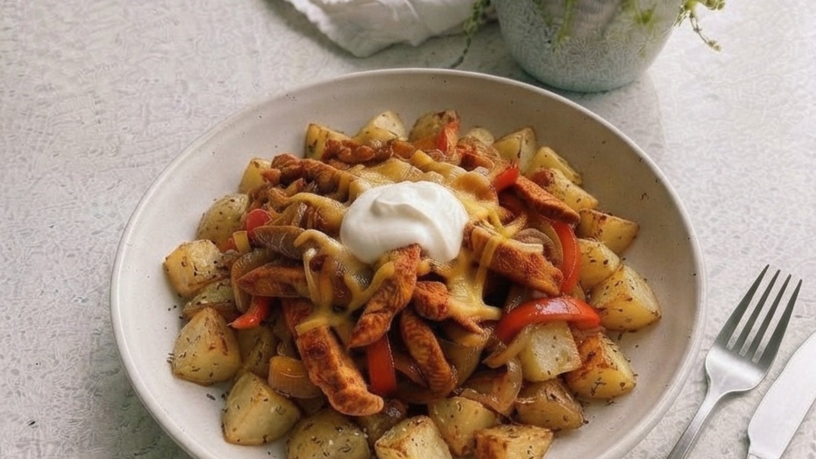 Loaded Pork Bowls with Mini Sauté Potatoes