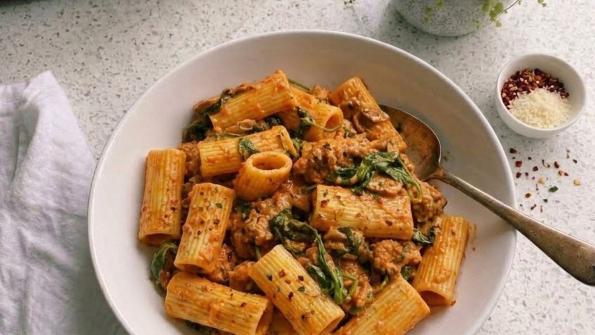 Peri-Peri & Crème Fraîche Beef Mince Pasta