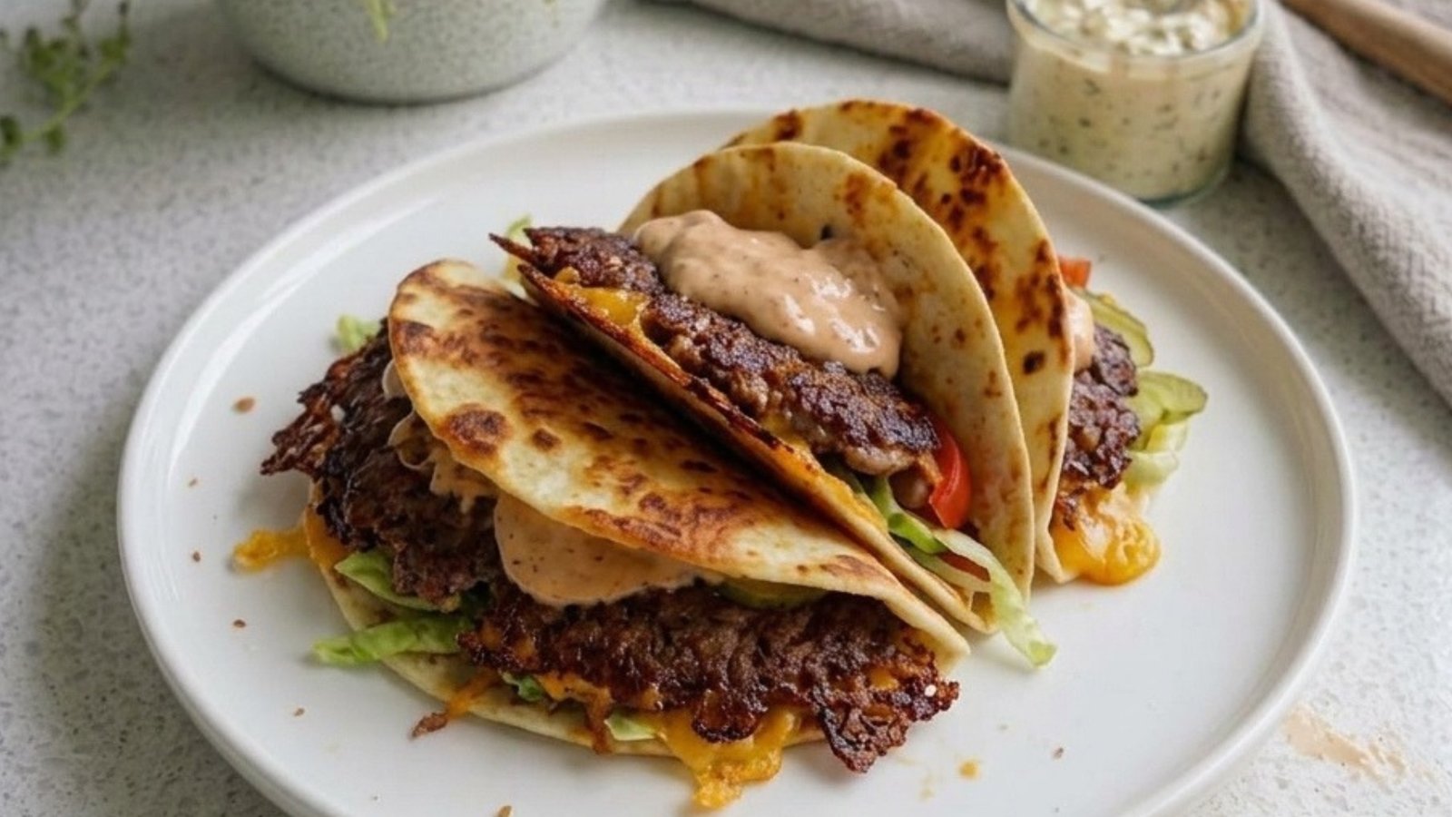 Smash Burger Tacos