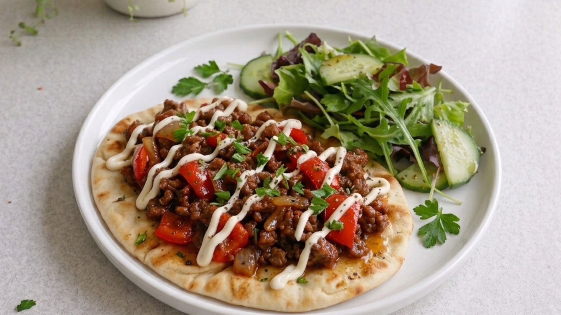 Sweet Chilli Beef Mince Flatbreads